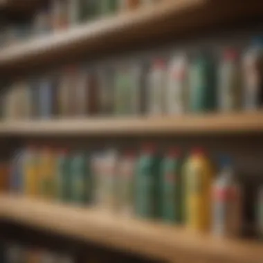 Eco-Friendly Solutions for Pest Management A close-up view of eco-friendly pest control products on a shelf.