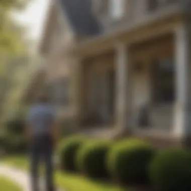 Professional pest control technician inspecting a home