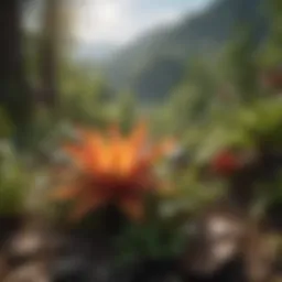 A lush Appalachian landscape showcasing diverse plant life