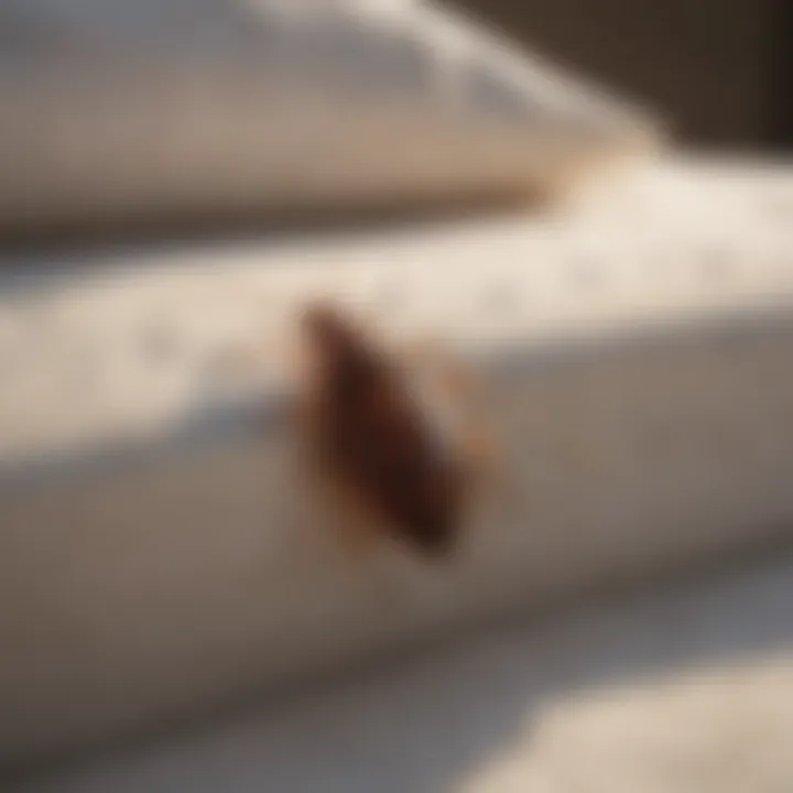 Illustration of bed bug infestation prevention strategies with a mattress encased.