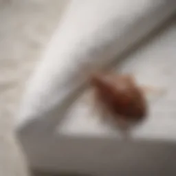 Close-up view of a bed bug proof mattress cover on a twin XL bed highlighting its texture.