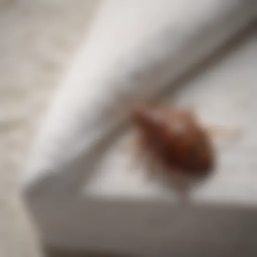 Close-up view of a bed bug proof mattress cover on a twin XL bed highlighting its texture.