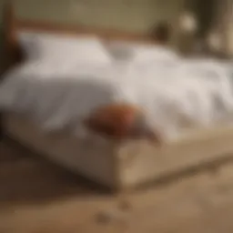 A cozy bedroom showing evidence of a bed bug infestation.