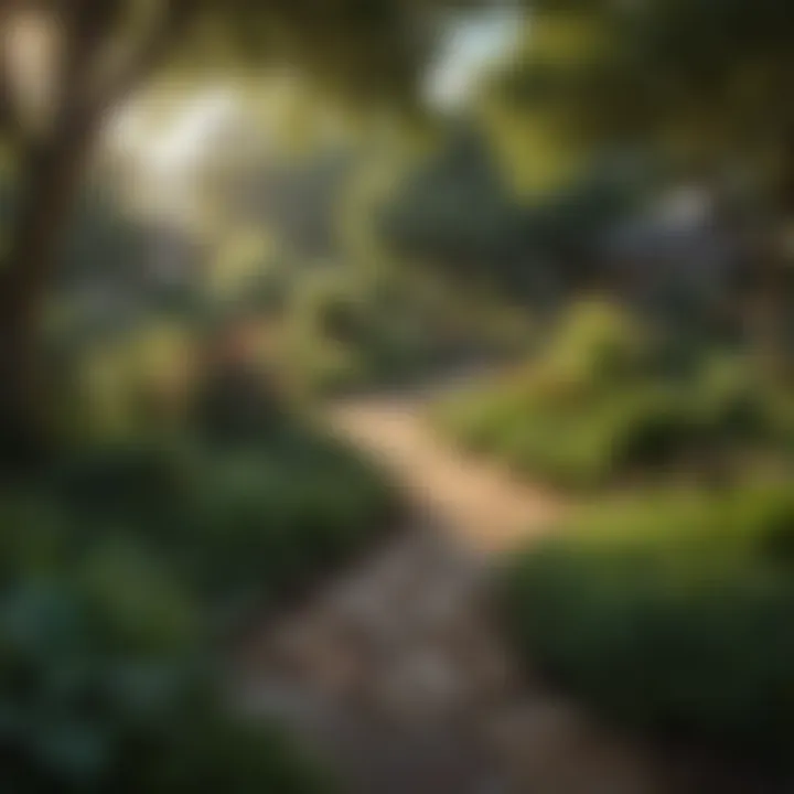 An overview of Bentonville's lush gardens illustrating pest habitats