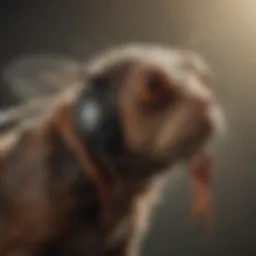 Close-up of an all-natural flea collar on a pet