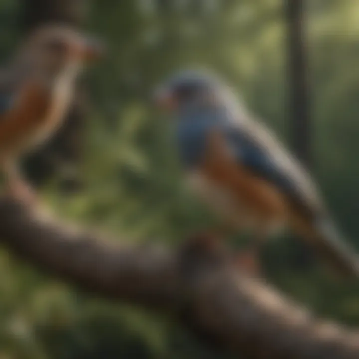 A demonstration of auditory deterrents in action, featuring sound-emitting devices designed to scare birds away.
