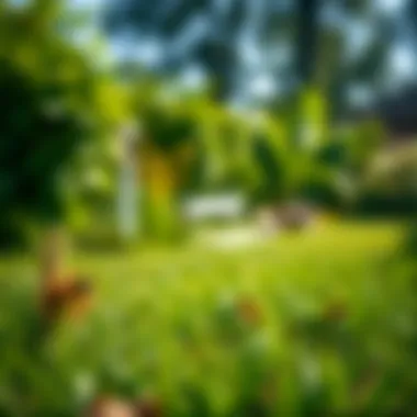 Tick-Free Yard A lush green yard free from ticks