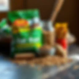 Premium rat bait food ingredients showcased on a wooden table
