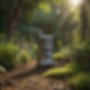 Ultrasonic device in a garden setting