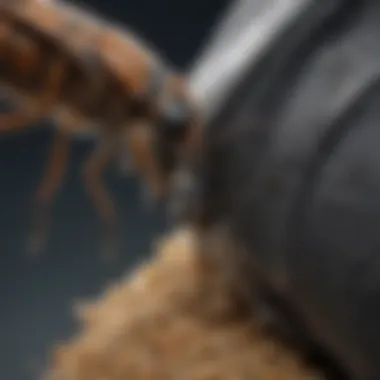 Close-up of a bug bagger capturing pests