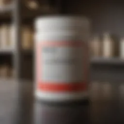 Boric powder container on a store shelf