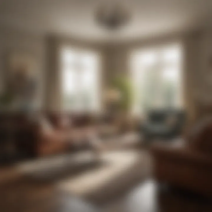 A clean and organized living room free of carpet beetles