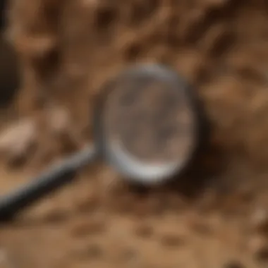 Visual representation of termite identification with magnifying glass