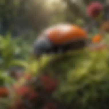 Common Pests in Molalla Gardens A lush garden in Molalla with common pests visible