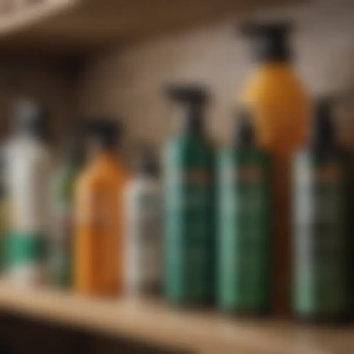 Close-up of eco-friendly pest control products on a shelf.