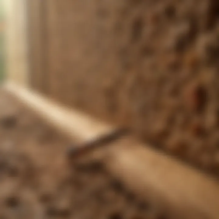 Visual representation of termite damage in a home