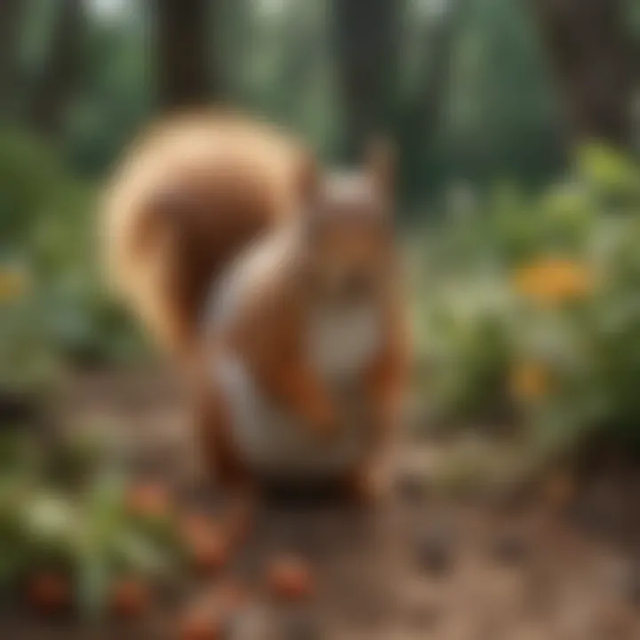 Natural ingredients commonly used in squirrel repellent solutions neatly arranged