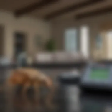 Advanced Pest Control Technology A modern pest control treatment tool being utilized in a commercial space