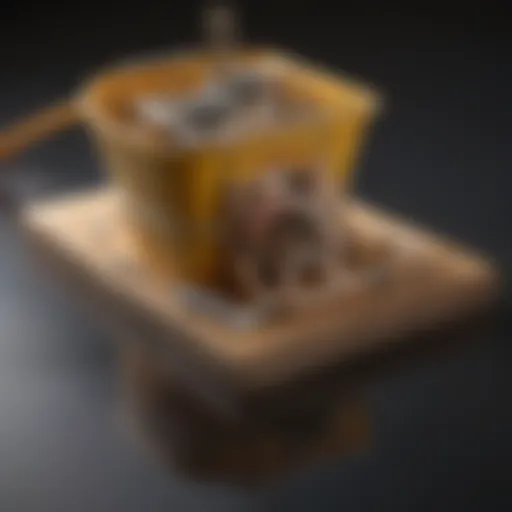 A well-constructed bucket mouse trap showcasing its design