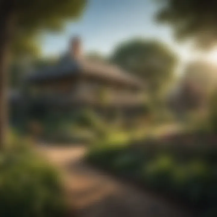 A serene backyard scene in Cedar Rapids, depicting sustainable pest prevention strategies.