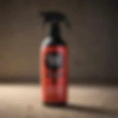 Close-up of Demon Bug Spray bottle