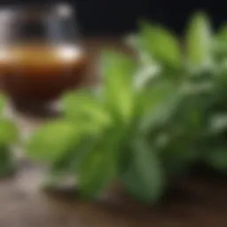 Fresh mint leaves known for their strong aroma