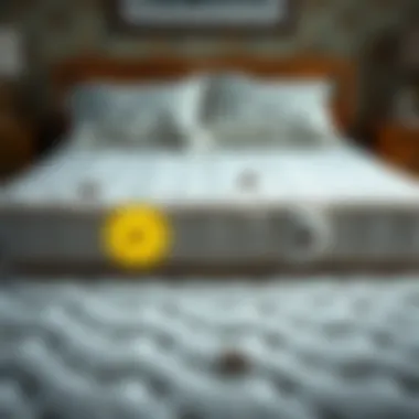 Hiding Spots in Mattresses Illustration of a mattress with highlighted hiding spots for bed bugs