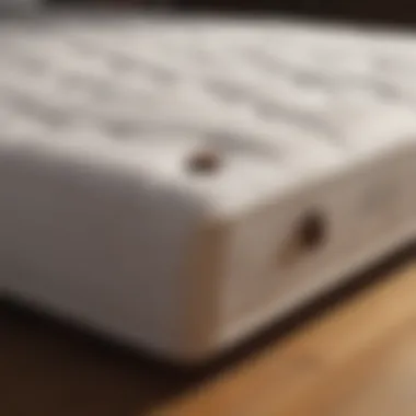 Eco-friendly materials used in bed bug proof mattress covers displayed on a wooden surface.