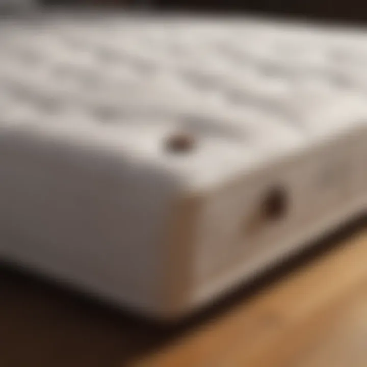 Eco-friendly materials used in bed bug proof mattress covers displayed on a wooden surface.