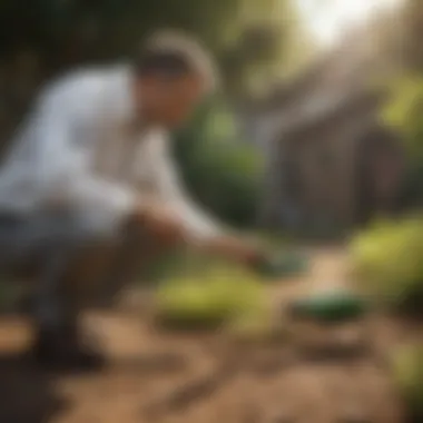 Eco-Friendly Pest Control Treatment Pest control professional applying eco-friendly treatment