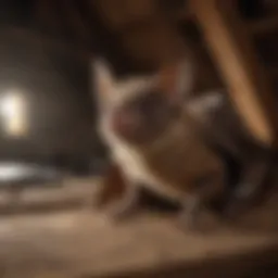 Bats roosting in an attic