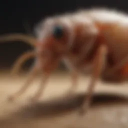A close-up of a flea on a pet's fur