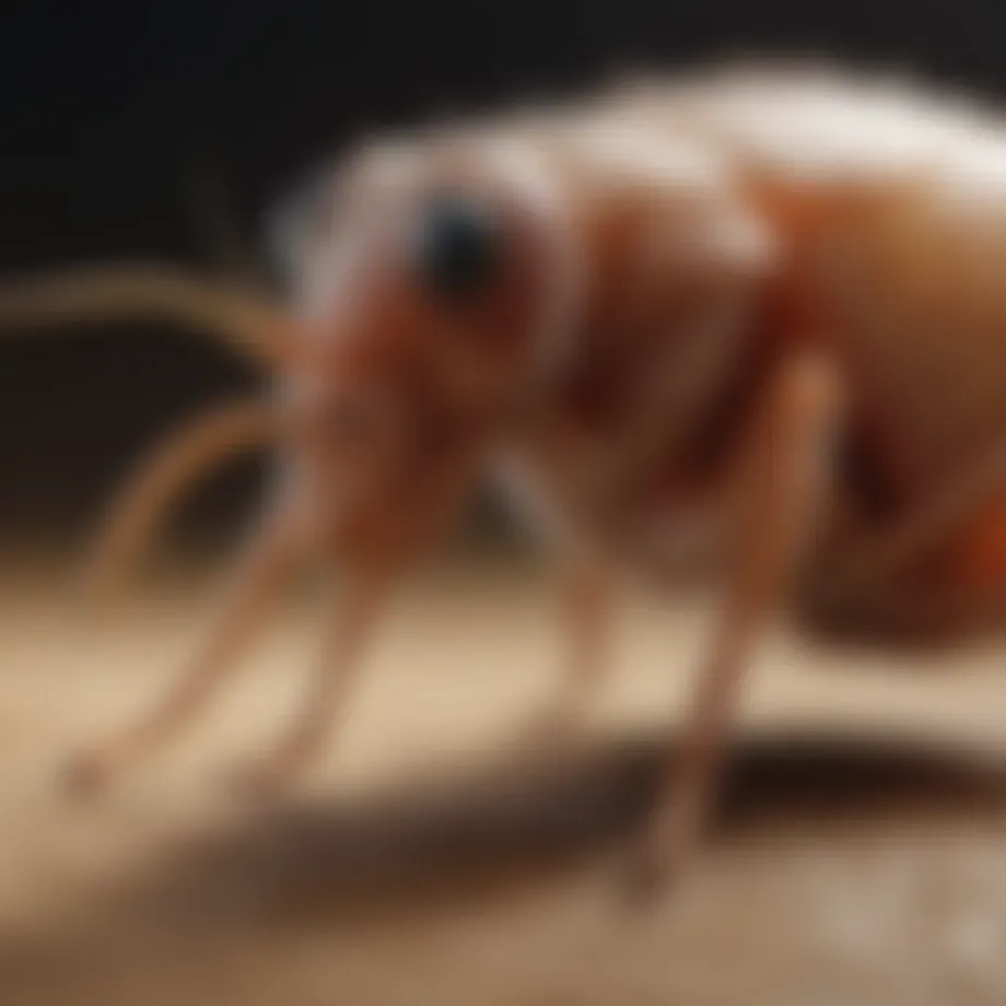 A close-up of a flea on a pet's fur
