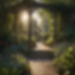 A serene outdoor garden space with no flies in sight