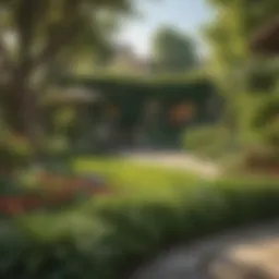 Vibrant backyard with lush greenery and no visible pests