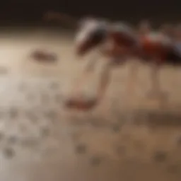 Close-up of ants on a surface