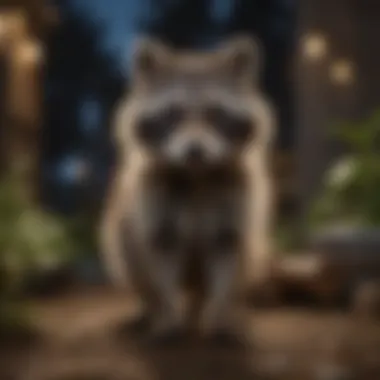 Understanding Raccoon Behavior Raccoon in a backyard at night