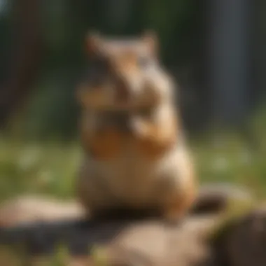 Chipmunk Behavior Infographic An infographic detailing the behavioral traits of chipmunks.