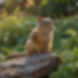 Chipmunk in a garden