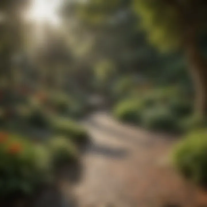 Overview of a well-maintained garden with spider-friendly plants removed