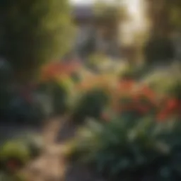 A well-maintained garden with plants that deter wasps