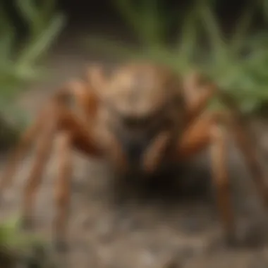 The Natural Habitat of Wolf Spiders A wolf spider in its natural habitat, showcasing its unique features and coloration.