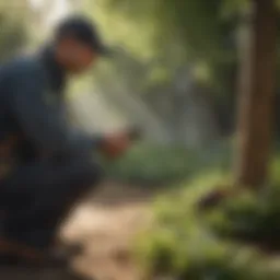 A professional exterminator applying eco-friendly pest control methods in Philadelphia.