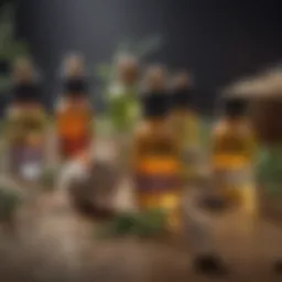 Various essential oils known for their pest-repelling properties