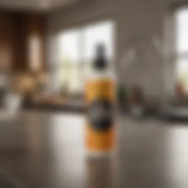 Eco-Friendly Insect Repellent Eco-friendly insect repellent spray on a kitchen counter.
