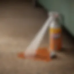Close-up of Raid flea carpet and room spray canister