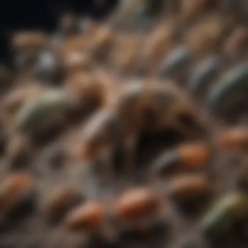Close-up of various pest species