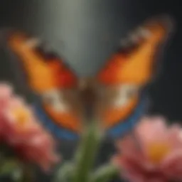 Close-up view of a butterfly on a flower