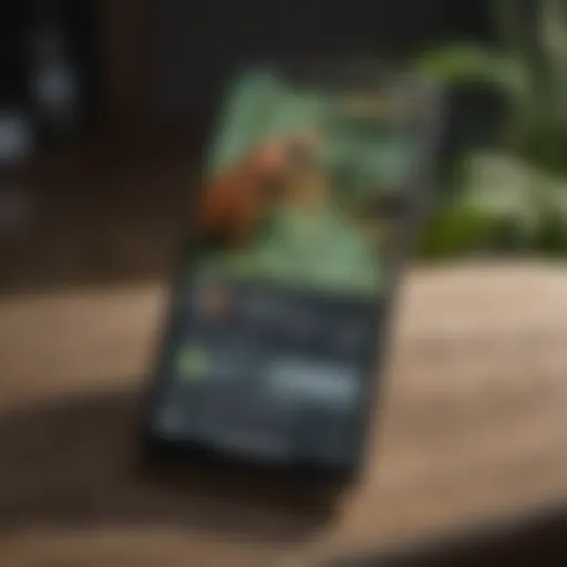 A close-up of a smartphone displaying an insect identification app in use.