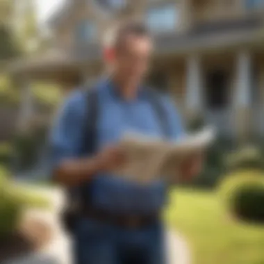 Homeowner Reading Guidelines A homeowner reading pest control guidelines.